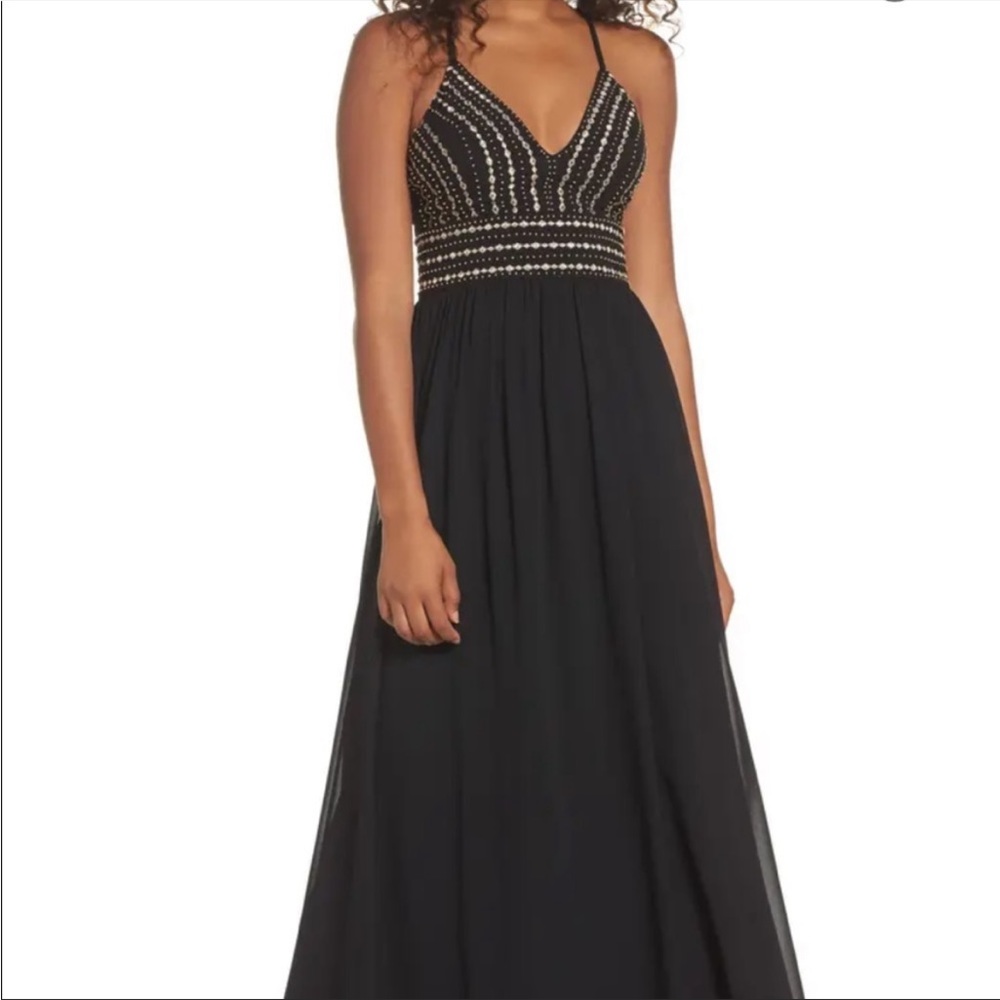 Lulus Glamorous Gala Black Embroidered Maxi Dress